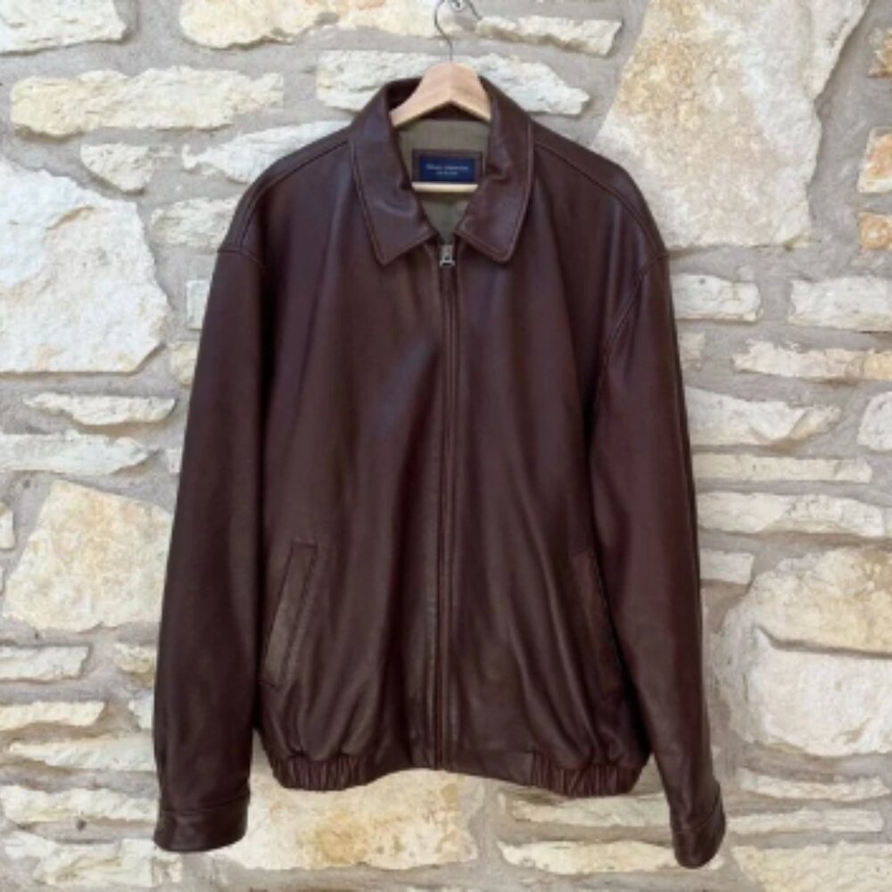 Daniel Cremieux Lamb Leather Jacket Brown 2XL